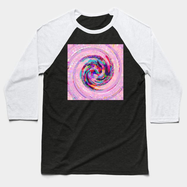 Diamond Confetti Swirl Baseball T-Shirt by Peaceful Space AS